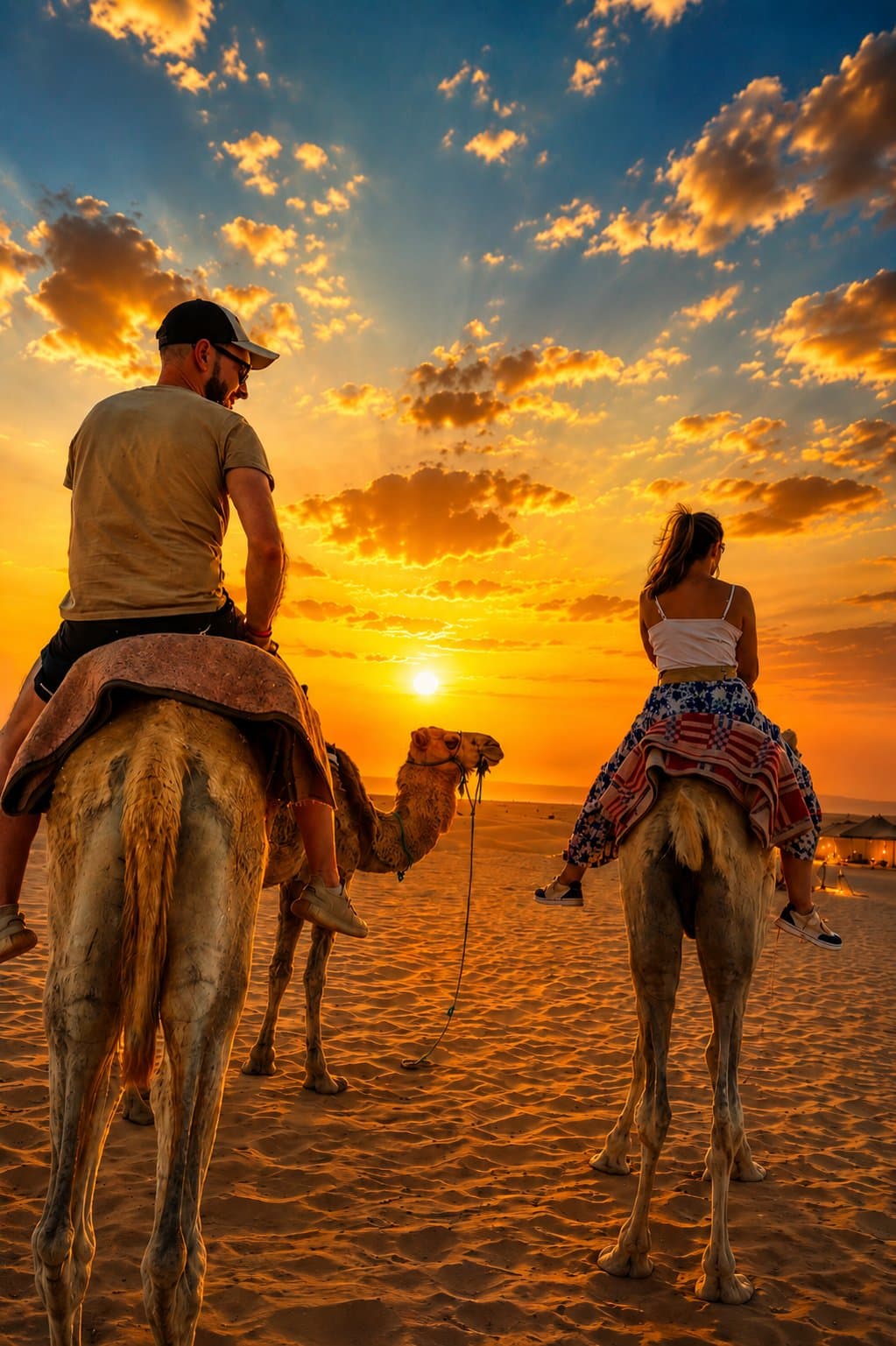 Au départ de Tozeur : 2 jours dans le Sahara avec campement et balade à dos de dromadaire au coucher du soleil